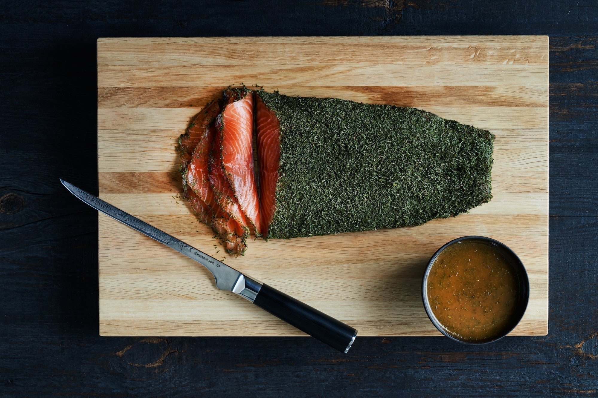 Gravad laks med rævesauce - Gastrotools.dk